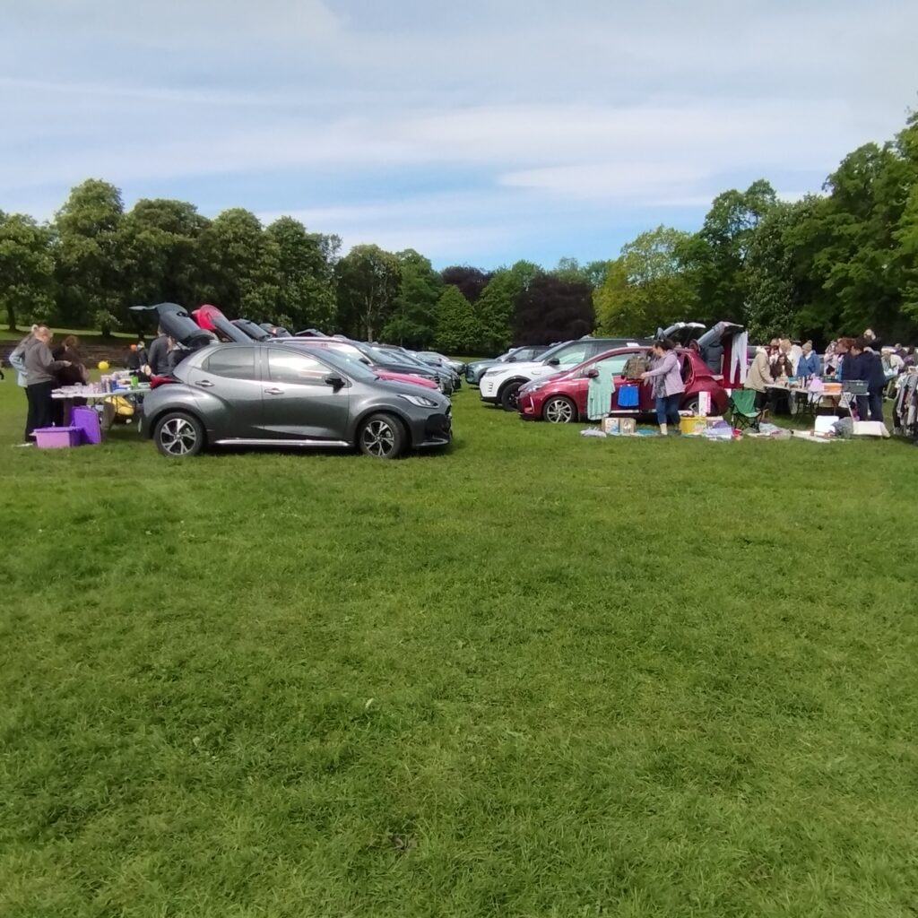 busy car boot sale